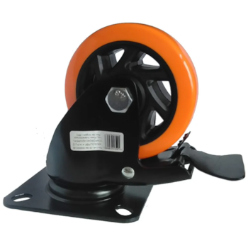 RODÍZIO GIRATÓRIO COM FREIO 4" X 1.1/2" BLACK PU GLPBF 414 PU E - 43121332330500004805 COLSON RODÍZIO GIRATÓRIO COM FREIO 4" X 1.1/2" BLACK PU GLPBF 414 PU E - 43121332330500004805 COLSON