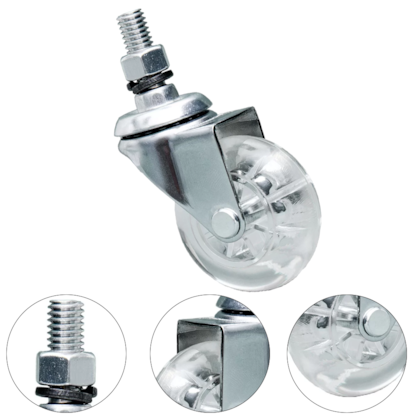 RODÍZIO GIRATÓRIO ESPIGA 2" RODA EM PVC GEL CRISTAL GLE 210 PVC - 43040080332400003908 COLSON RODÍZIO GIRATÓRIO ESPIGA 2" RODA EM PVC GEL CRISTAL GLE 210 PVC - 43040080332400003908 COLSON