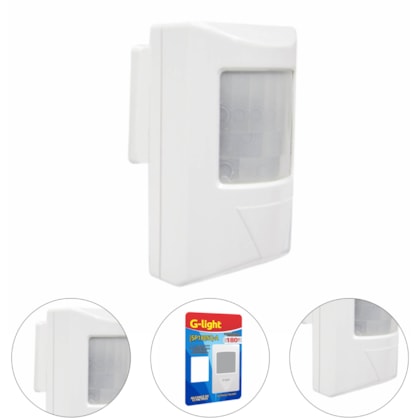 SENSOR DE PRESENÇA 180º QUADRADO BRANCO DE SOBREPOR 12M AUTOVOLT - 155.01.0001-0 G-LIGHT SENSOR DE PRESENÇA 180º QUADRADO BRANCO DE SOBREPOR 12M AUTOVOLT - 155.01.0001-0 G-LIGHT