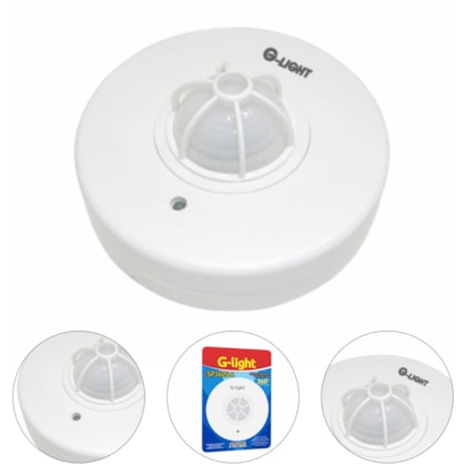 SENSOR DE PRESENÇA 360º REDONDO BRANCO DE SOBREPOR 6M AUTOVOLT - 155.01.0008-0 G-LIGHT SENSOR DE PRESENÇA 360º REDONDO BRANCO DE SOBREPOR 6M AUTOVOLT - 155.01.0008-0 G-LIGHT
