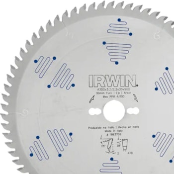 SERRA CIRCULAR 250X30X1,6MM 24 DENTES MARCENARIA - IRWIN 1863687
