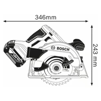 SERRA CIRCULAR 6-1/2" SEM FIO GKS 18V57 - BOSCH