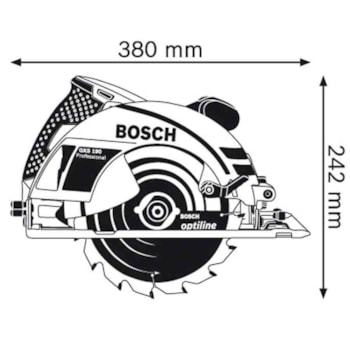 Serra Circular Manual Profissional Bosch 1400W GKS 190 - 06016230E1