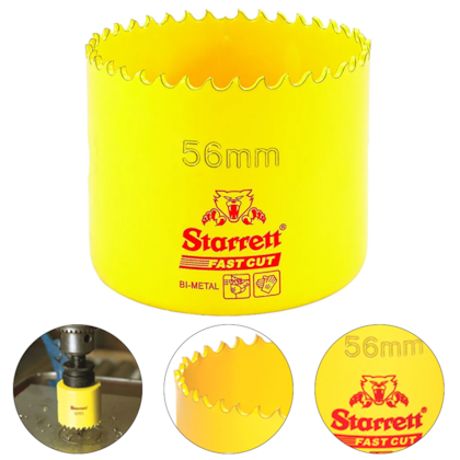 SERRA COPO BI-METAL 56MM (2.3/16") FAST CUT - STARRETT FCH056M-G