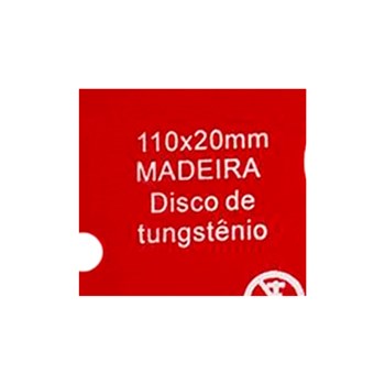 SERRA DE COM GRÃOS DE TUNGSTÊNIO RD 110MM - 924 RED DIAMOND