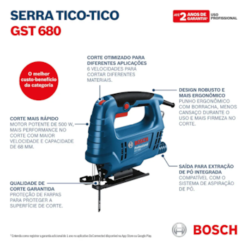 SERRA TICO-TICO GST 680 500W - 06015B40E0 BOSCH