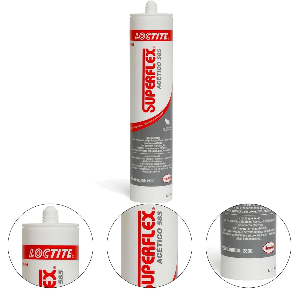 SILICONE INCOLOR SUPERFLEX 585 280G - 0296263 LOCTITE - HBR Flex