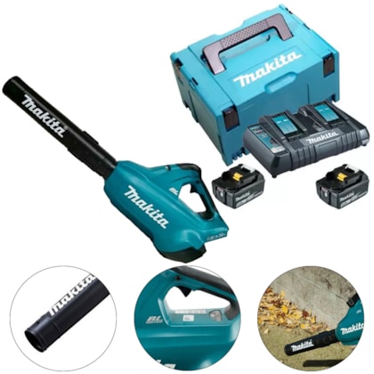 SOPRADOR 18V + KIT 2 BAT + MAK-PAC DUB362Z - MAKITA