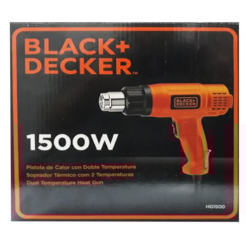 SOPRADOR PISTOLA TÉRMICO 1500 W HG1500 - BLACK + DECKER SOPRADOR PISTOLA TÉRMICO 1500 W HG1500 - BLACK + DECKER