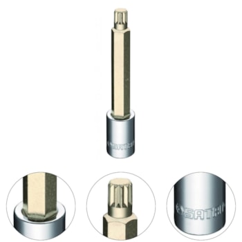 SOQUETE BIT MULTIDENTADO LONGO 1/2" X 100MM X M10 - ST25804SC SATA SOQUETE BIT MULTIDENTADO LONGO 1/2" X 100MM X M10 - ST25804SC SATA