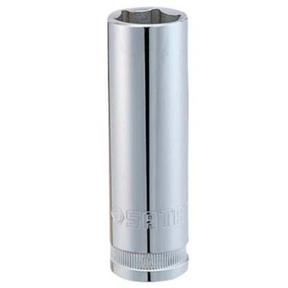 SOQUETE CROMO VANADIO LONGO ENCAIXE DE 1/2" SEXTAVADO 19MM - SATA