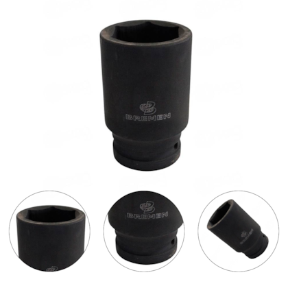 SOQUETE DE IMPACTO CURTO ENCAIXE DE 1" SEXTAVADO 36MM - BREMEN