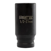 SOQUETE DE IMPACTO LONGO ENCAIXE DE 1/2" SEXTAVADO 27MM - ROTTA