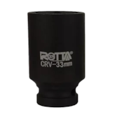 SOQUETE DE IMPACTO LONGO ENCAIXE DE 3/4" SEXTAVADO 33MM - ROTTA