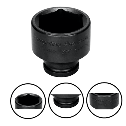SOQUETE DE IMPACTO SEXTAVADO 1.1/4" ENCAIXE 3/4" - 44892109 TRAMONTINA SOQUETE DE IMPACTO SEXTAVADO 1.1/4" ENCAIXE 3/4" - 44892109 TRAMONTINA