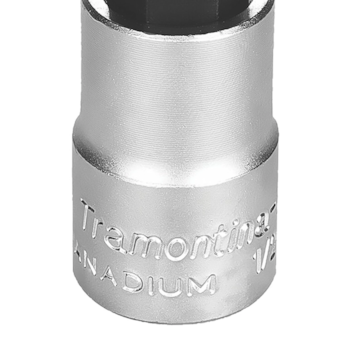 SOQUETE EM AÇO CROMO VANÁDIO PONTA HEXAGONAL 14MM ENCAIXE 1/2" - 44845114 TRAMONTINA PRO