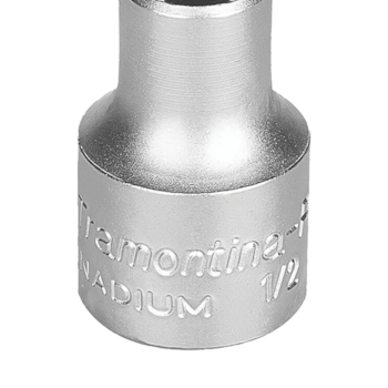 SOQUETE EM AÇO CROMO VANÁDIO PONTA HEXAGONAL 6MM ENCAIXE 1/2" - 44845106 TRAMONTINA PRO SOQUETE EM AÇO CROMO VANÁDIO PONTA HEXAGONAL 6MM ENCAIXE 1/2" - 44845106 TRAMONTINA PRO