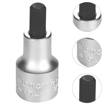 SOQUETE EM AÇO CROMO VANÁDIO PONTA HEXAGONAL 8MM ENCAIXE 1/2" - 44845108 TRAMONTINA PRO SOQUETE EM AÇO CROMO VANÁDIO PONTA HEXAGONAL 8MM ENCAIXE 1/2" - 44845108 TRAMONTINA PRO