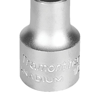 SOQUETE EM AÇO CROMO VANÁDIO PONTA HEXAGONAL 8MM ENCAIXE 1/2" - 44845108 TRAMONTINA PRO