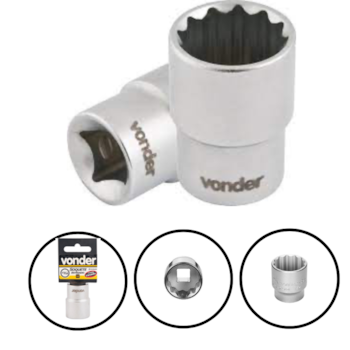 SOQUETE ESTRIADO 1/2" 30MM CRV ENC - 3039300000 VONDER