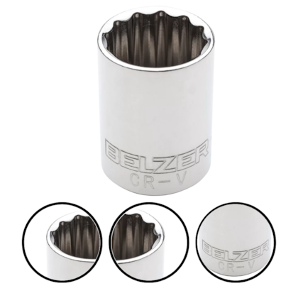 SOQUETE ESTRIADO 1/2" X 9/16" - 204505BX BELZER SOQUETE ESTRIADO 1/2" X 9/16" - 204505BX BELZER