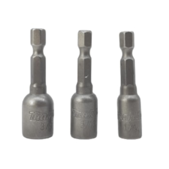 SOQUETE MAGNETICO 3 PCS 1/4POL 5/16 POL 3 - B-38847 MAKITA SOQUETE MAGNETICO 3 PCS 1/4POL 5/16 POL 3 - B-38847 MAKITA