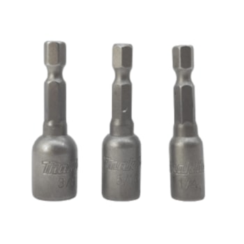 SOQUETE MAGNETICO 3 PCS 1/4POL 5/16 POL 3 - B-38847 MAKITA