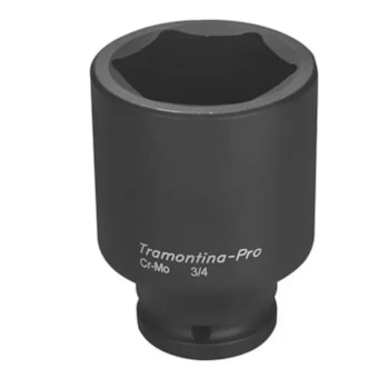 SOQUETE SEXTAVADO IMPACTO LONGO 55 MM ENCAIXE 3/4" - 44893155 TRAMONTINA SOQUETE SEXTAVADO IMPACTO LONGO 55 MM ENCAIXE 3/4" - 44893155 TRAMONTINA