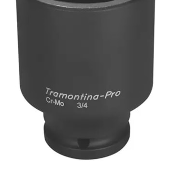 SOQUETE SEXTAVADO IMPACTO LONGO 55 MM ENCAIXE 3/4" - 44893155 TRAMONTINA SOQUETE SEXTAVADO IMPACTO LONGO 55 MM ENCAIXE 3/4" - 44893155 TRAMONTINA