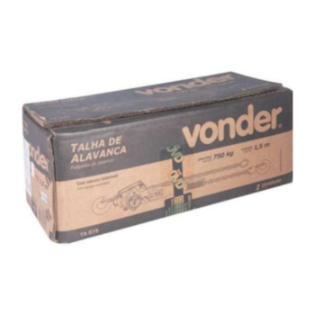TALHA COM ALAVANCA 0,75 TONELADA CORRENTE DE 1,5M TA075 - 6195075015VONDER TALHA COM ALAVANCA 0,75 TONELADA CORRENTE DE 1,5M TA075 - 6195075015VONDER