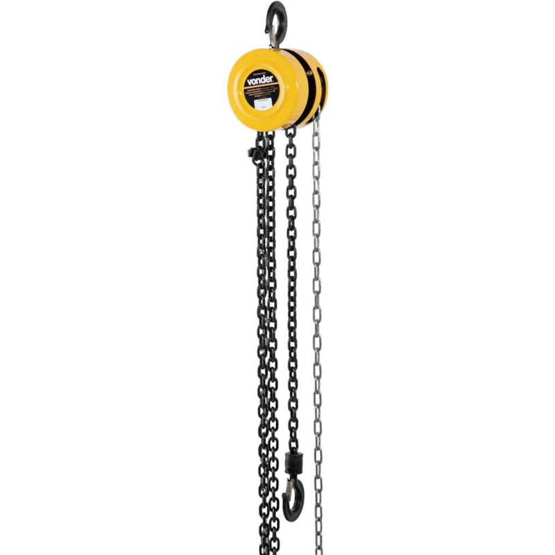 TALHA MANUAL DE CORRENTE 1,0 TON ELEVACAO 3,0MT - VONDER - HBR Flex