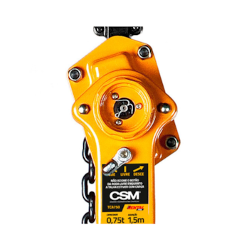 TALHA MANUAL DE CORRENTE COM ALAVANCA TCA 750KGF 1,5 METROS - 40133017 CSM TALHA MANUAL DE CORRENTE COM ALAVANCA TCA 750KGF 1,5 METROS - 40133017 CSM