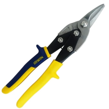 TESOURA DE CHAPA 10” TIPO AVIAÇÃO CORTE RETO E CURVAS AMPLAS - 2073113 IRWIN TESOURA DE CHAPA 10” TIPO AVIAÇÃO CORTE RETO E CURVAS AMPLAS - 2073113 IRWIN