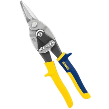 TESOURA DE CHAPA 10” TIPO AVIAÇÃO CORTE RETO E CURVAS AMPLAS - 2073113 IRWIN TESOURA DE CHAPA 10” TIPO AVIAÇÃO CORTE RETO E CURVAS AMPLAS - 2073113 IRWIN