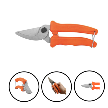 TESOURA DE PODA C/ LÂMINA METÁLICA E CABO PLÁSTICO - 78300001 TRAMONTINA TESOURA DE PODA C/ LÂMINA METÁLICA E CABO PLÁSTICO - 78300001 TRAMONTINA