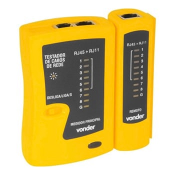 TESTADOR CABOS REDE RJ11/RJ12/RJ45 - 3870111245 VONDER TESTADOR CABOS REDE RJ11/RJ12/RJ45 - 3870111245 VONDER