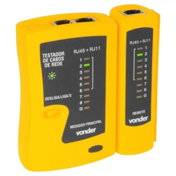 TESTADOR CABOS REDE RJ11/RJ12/RJ45 - 3870111245 VONDER TESTADOR CABOS REDE RJ11/RJ12/RJ45 - 3870111245 VONDER