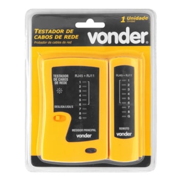 TESTADOR CABOS REDE RJ11/RJ12/RJ45 - 3870111245 VONDER TESTADOR CABOS REDE RJ11/RJ12/RJ45 - 3870111245 VONDER