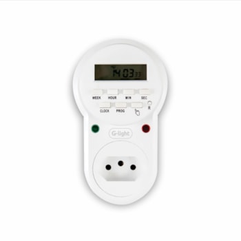 TIMER DIGITAL BRANCO 10A AUTOVOLT - 153.02.0001-0 G-LIGHT