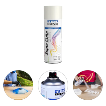 TINTA AEROSSOL BRANCO BRILHANTE USO GERAL 350 ML/250G - TEKBOND
