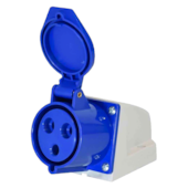 TOMADA INDUSTRIAL DE SOBREPOR 16A 3P (2P+T) 6H 220V AZUL IP44 ETSI162P220 - 1316 ELITEK TOMADA INDUSTRIAL DE SOBREPOR 16A 3P (2P+T) 6H 220V AZUL IP44 ETSI162P220 - 1316 ELITEK