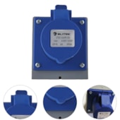 TOMADA INDUSTRIAL DE SOBREPOR 16A 3P (2P+T) 6H AZUL IP44 ETSI162P220 - 1994 ELITEK