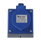 TOMADA INDUSTRIAL DE SOBREPOR 16A 3P (2P+T) 6H AZUL IP44 ETSI162P220 - 1994 ELITEK