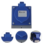 TOMADA INDUSTRIAL DE SOBREPOR 32A 3P (2P+T) 6H AZUL IP44 ETSI322P220 - 1996 ELITEK