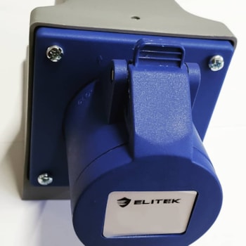 TOMADA INDUSTRIAL DE SOBREPOR 32A 3P (2P+T) 6H AZUL IP44 ETSI322P220 - 1996 ELITEK TOMADA INDUSTRIAL DE SOBREPOR 32A 3P (2P+T) 6H AZUL IP44 ETSI322P220 - 1996 ELITEK