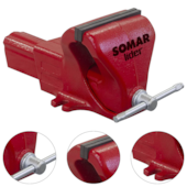 TORNO BANCADA N°4 COM MORDENTES METÁLICOS 101,6MM - 10010084 SOMAR TORNO BANCADA N°4 COM MORDENTES METÁLICOS 101,6MM - 10010084 SOMAR