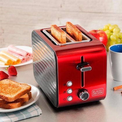 TORRADEIRA ELETRICA EM AÇO INOX 850W - T850V BLACK + DECKER TORRADEIRA ELETRICA EM AÇO INOX 850W - T850V BLACK + DECKER