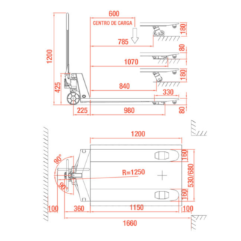 TRANSPALETE HIDRÁULICO 2,2 TONELADAS RODA DUPLA - TP2-TP1 MARCON TRANSPALETE HIDRÁULICO 2,2 TONELADAS RODA DUPLA - TP2-TP1 MARCON