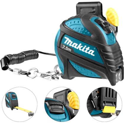 TRENA MANUAL 7,5M X 25MM COM ALÇA DE TRANSPORTE E SUPORTE - B-57174 MAKITA TRENA MANUAL 7,5M X 25MM COM ALÇA DE TRANSPORTE E SUPORTE - B-57174 MAKITA