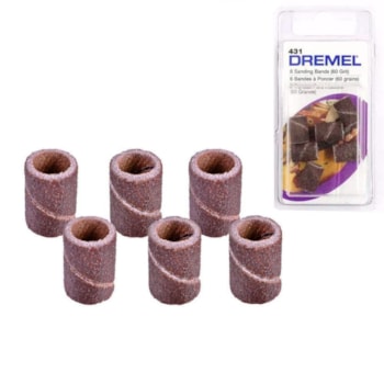 TUBOS DE LIXA 431 GR60 1/4" 6UN - 2615000431000 DREMEL